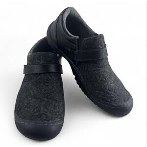 Jambu J Sport Shoes Womens 9 Black Faux Leather Wool Blend Slip On Blair Memory